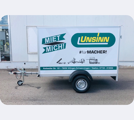 UNSINN Mietanhänger Koffer