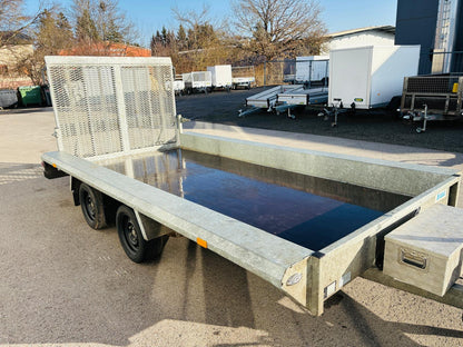 Hapert Baumaschienenanhänger m. Parabelfederung 3.5t